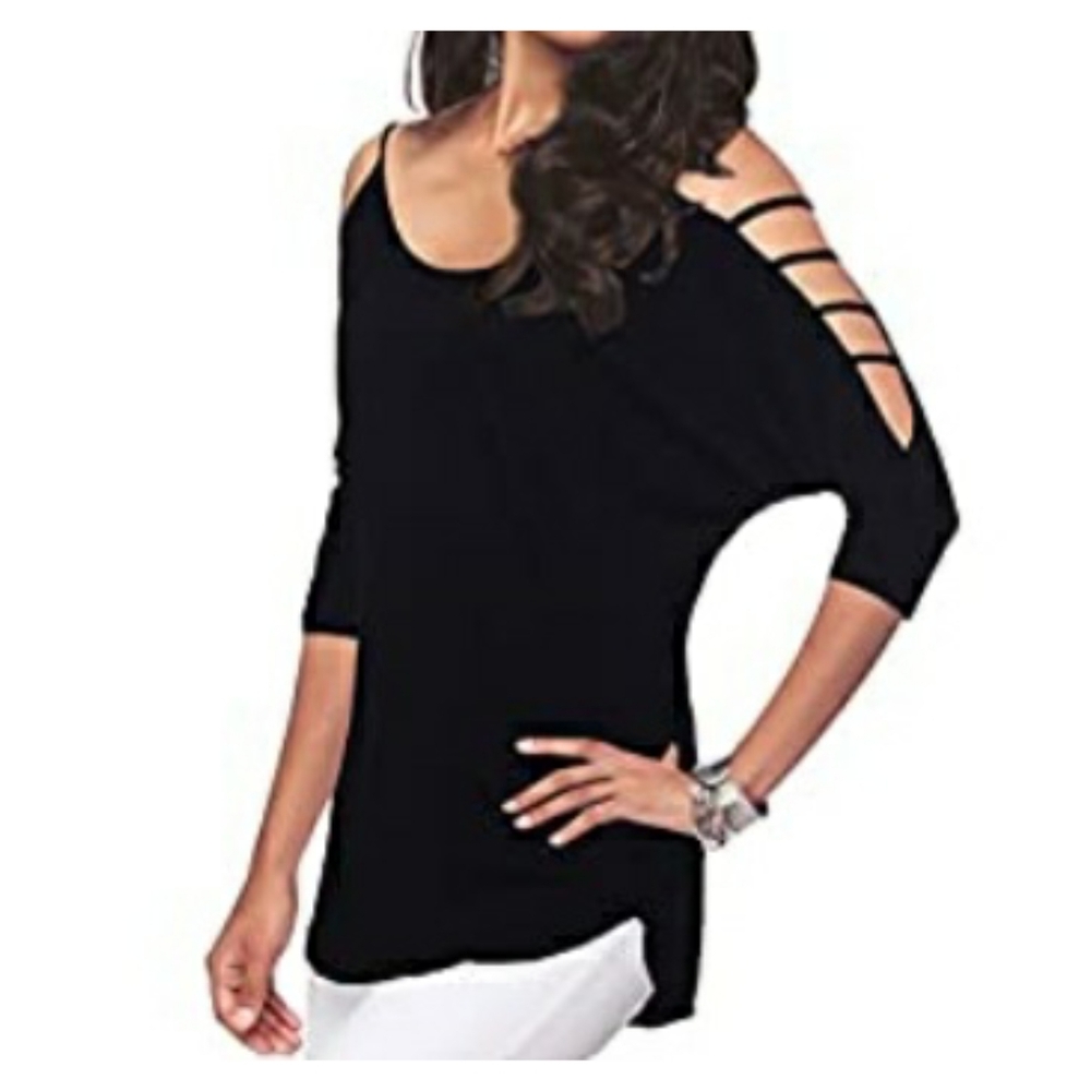 Peek A Boo Open Shoulder Top